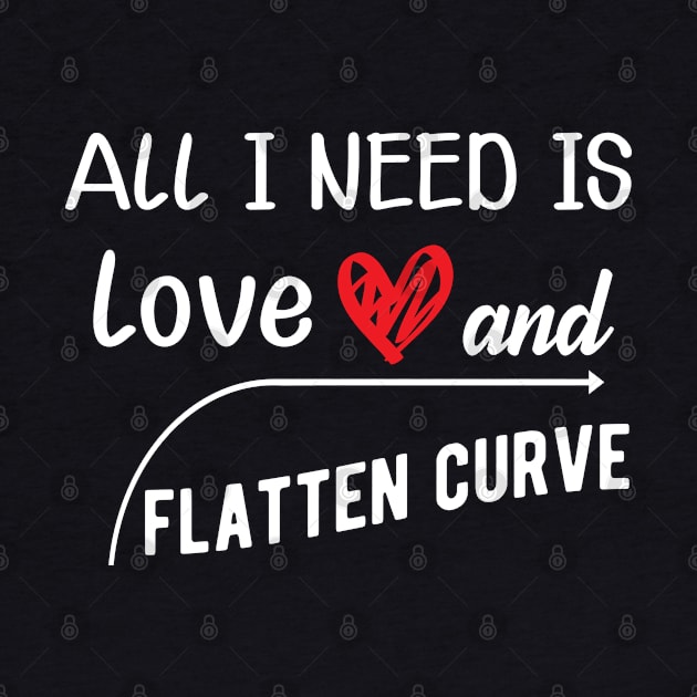 Flattening the Curve - All I need is love and flatten curve by KC Happy Shop